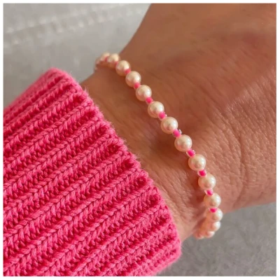 juni Perlenarmband Rebell - in neon pink, orange, blau, rosa oder goldgelb
