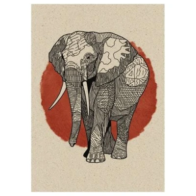 matabooks® A6 Postkarte mit Tiermotiv aus nachhaltigem Graspapier - Wildlife