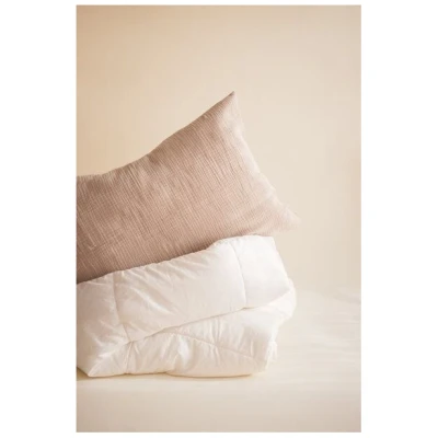 murmunto organics Bio-Bettwäsche SET Cosy Cover Maxi aus Bio-Musselin 40x80cm, 135x200cm, Warm Sand