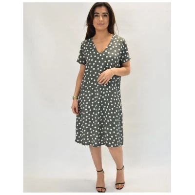 Aatise Shift-Kleid kurzarm Zelda aus 100% EcoVero roter Blumendruck