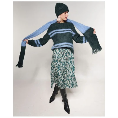 Alma & Lovis Flauschiger Strickschal aus gebrushter Alpakawolle | Brushed Scarf