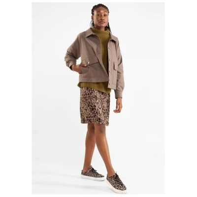 Alma & Lovis Softshelljacke aus reiner Bio-Baumwolle | Softshell Army-Jacke
