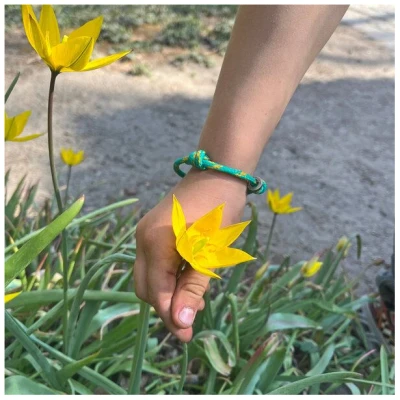 BRACENET Kids' Andaman Sea Armband aus Fischernetz - größenverstellbar