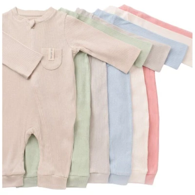 Baby Strampler Soft Modal gerippte Textilstruktur GOTS biorganic