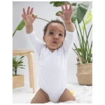 Babybugz Baby Kimono Wickelbody Strampler 3/4 Arm Vegan