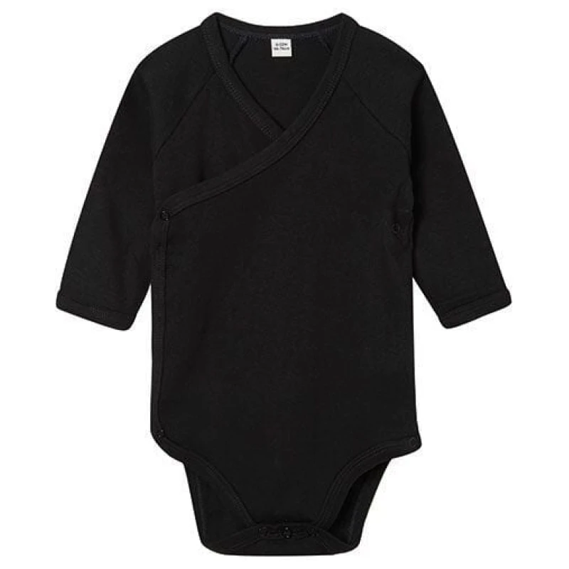 Babybugz Baby Kimono Wickelbody Strampler 3/4 Arm Vegan