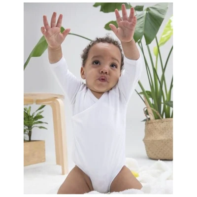 Babybugz Baby Kimono Wickelbody Strampler 3/4 Arm Vegan