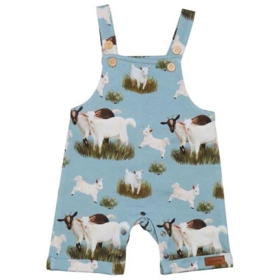 Bio-Strampler ohne Arm - Walkiddy Goat Family - Grün & GOTS-zertifiziert