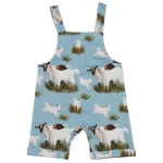 Bio-Strampler ohne Arm - Walkiddy Goat Family - Grün & GOTS-zertifiziert