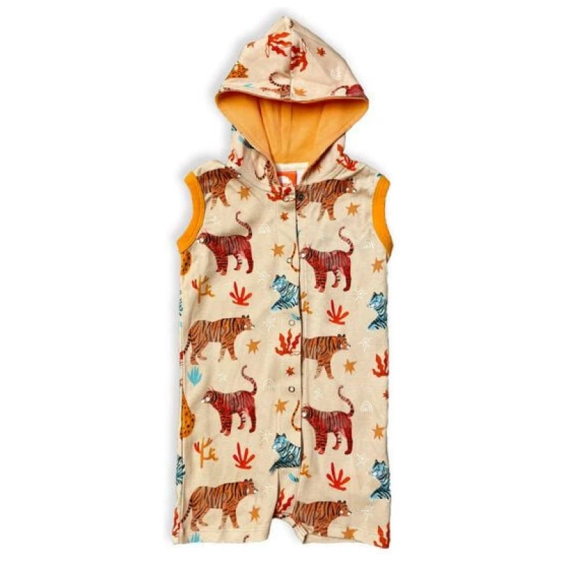 Curious Stories Strampler für Babys und Kinder aus Bio-Baumwolle mit Tiger Print