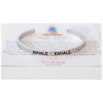 Divasya Armreif mit Gravur | Silber | Inhale - Exhale