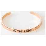 Divasya Armreif mit Gravur | rosé vergoldet | Be the light