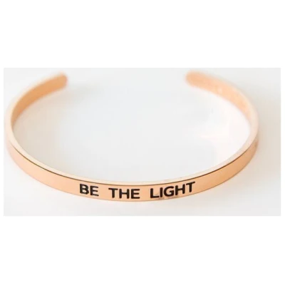 Divasya Armreif mit Gravur | rosé vergoldet | Be the light