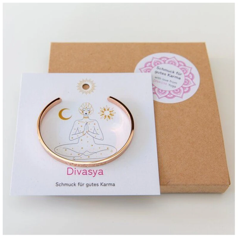 Divasya Armreif mit Gravur | rosé vergoldet | Cosmic Soul