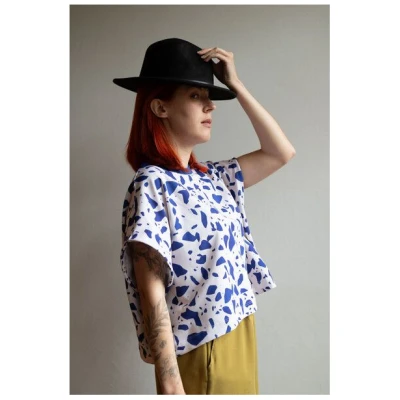 Ecostories Damen T-Shirt Terrazzo
