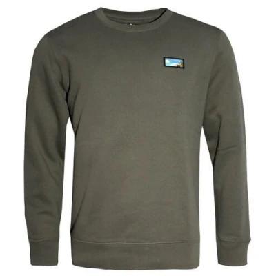 FÄDD Herren Sweatshirt Pullover aus Bio-Baumwolle Zuhause Pätsch Khaki Grün