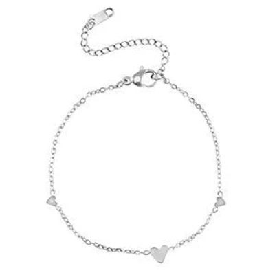 Feines Herz Armband in ca. 21 cm x 5mm (inkl. 6cm Verlängerungskette) von Elektropulli
