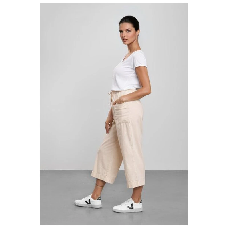 Feuervogl fv-Mar:tha Jogpants | Wide Leg | Cropped | Rubber Waistband | Cotton-Linen-Mix
