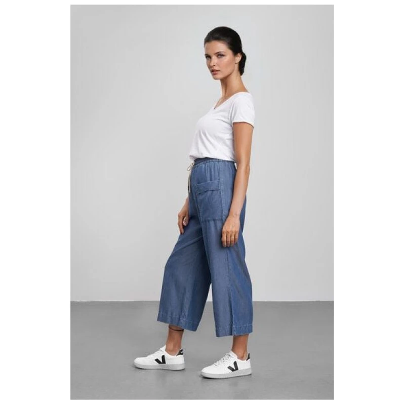 Feuervogl fv-Mar:tha Jogpants | Wide Leg | Cropped | Rubber Waistband | Light Blue
