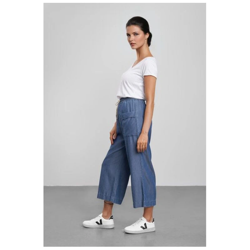 Feuervogl fv-Mar:tha Jogpants | Wide Leg | Cropped | Rubber Waistband | Light Blue