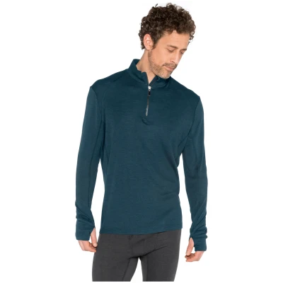 Funktionsshirt aus Bio-Wolle und Bio-Seide, atlantik