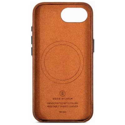 GOOD WILHELM Premium iPhone 16e Hülle aus Leder BRUNO - Handgefertigt und Nachhaltig, rein pflanzlich gegerbt ohne Chemie
