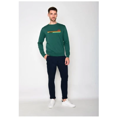 GREENBOMB Nature Canoe River Wild - Gemütliches Sweatshirt aus Bio-Baumwolle / hochwertiger Print / GOTS / Fair & Vegan