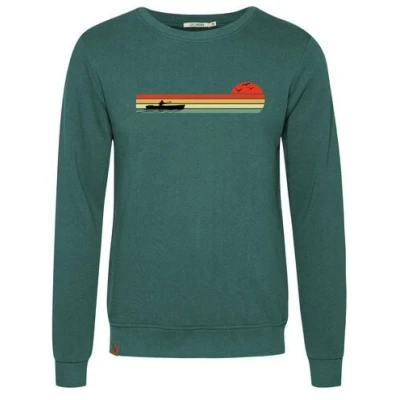 GREENBOMB Nature Canoe River Wild - Gemütliches Sweatshirt aus Bio-Baumwolle / hochwertiger Print / GOTS / Fair & Vegan