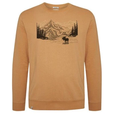 GREENBOMB Nature Moose Mountain Summer Wild - Bequemes Sweatshirt aus Bio-Baumwolle / hochwertiger Print / Fair & Vegan