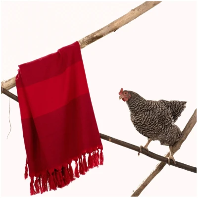 Hamam Strandtuch amora-rot Maße 100 x 180 cm