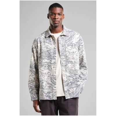 Hemd Rute Flannel Mountain Horizon Off White