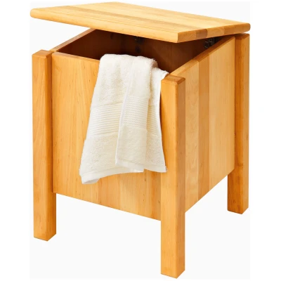 Hocker & Wäschesammler aus Erlenholz H 42 x B 35 x T 35 cm