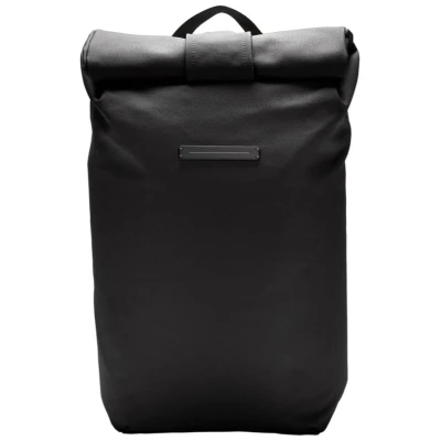 Horizn Studios | High-Performance Backpacks | SoFo Rolltop Backpack in All Black | Recycled water-sealed cotton canvas (no recycled lining) | 30cm x