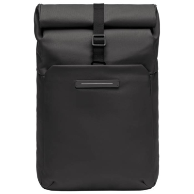 Horizn Studios | Hochfunktionale Rucksäcke | SoFo Rolltop Backpack X in All Black | Water-Sealed Cotton Canvas | 30cm x 47cm x 14cm | 0.85kg