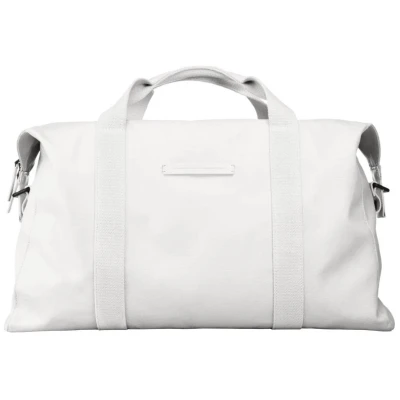 Horizn Studios | Weekenders | SoFo Weekender M in All White | Recycled water-sealed cotton canvas (no recycled lining) | 52cm x 31cm x 20cm | 1.48kg