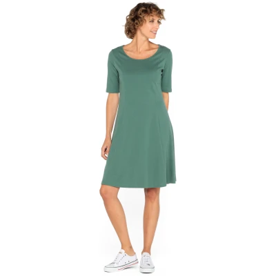 Jerseykleid 1/2-Arm aus reiner Bio-Baumwolle, lorbeer 36