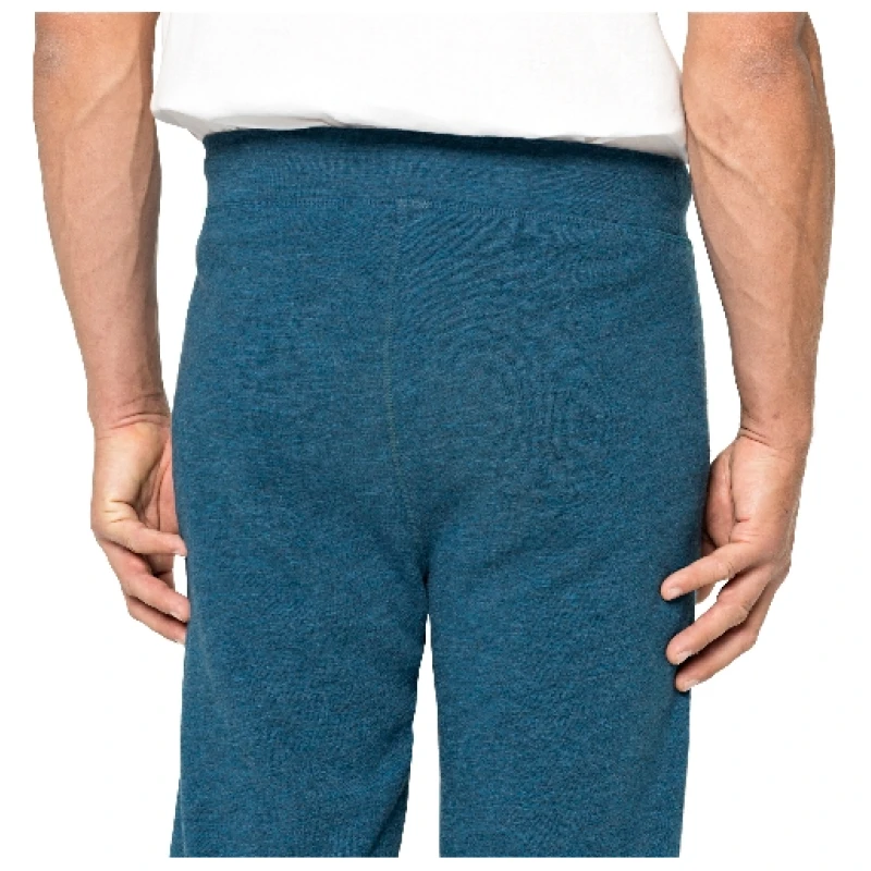 Jogginghose aus reiner Bio-Schurwolle, petrol-melange