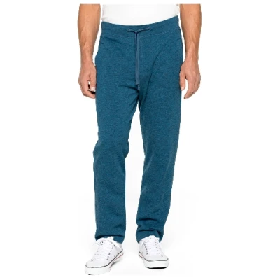 Jogginghose aus reiner Bio-Schurwolle, petrol-melange