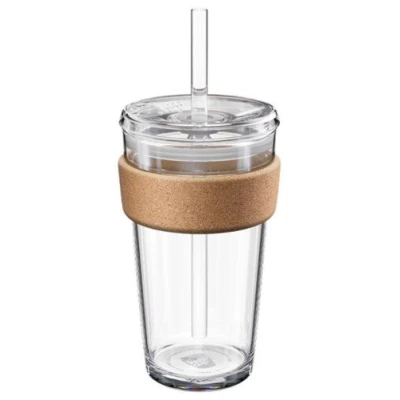 KeepCup - COLD CUP CORK - To Go Becher aus Glas mit Strohhalm in 2 Größen