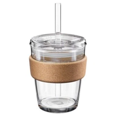 KeepCup - COLD CUP CORK - To Go Becher aus Glas mit Strohhalm in 2 Größen