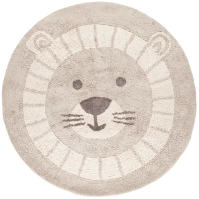 Kinderteppich Bio-Baumwolle "Löwe" Durchmesser 100 cm