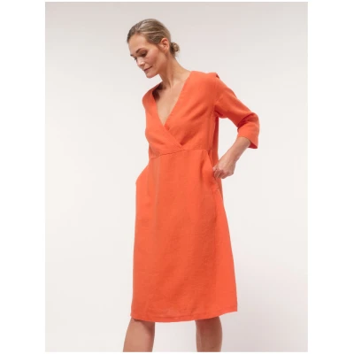 Kleid in Wickeloptik