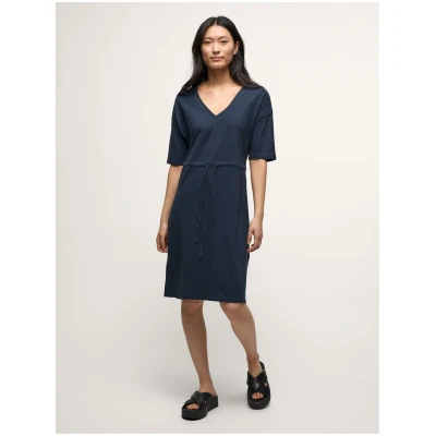 Kleid mit V-Ausschnitt und Seidendetails (OCS)