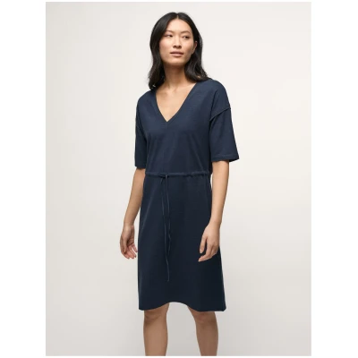 Kleid mit V-Ausschnitt und Seidendetails (OCS)