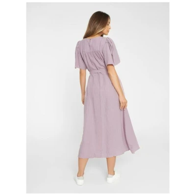 KnowledgeCotton Apparel Kleid mit Bindegurt aus Bio-Leinen