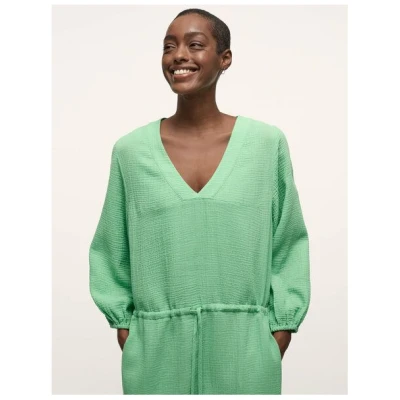 LANIUS Maxikleid mit Struktur aus Bio-Baumwolle