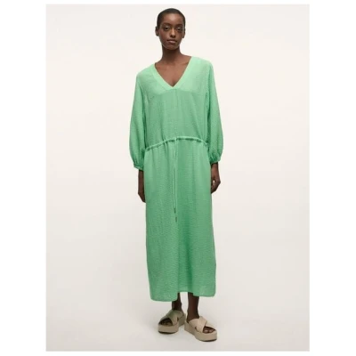 LANIUS Maxikleid mit Struktur aus Bio-Baumwolle