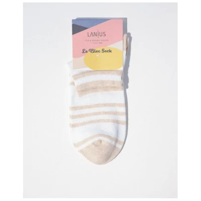 LANIUS Sneaker Socken Streifen aus Bio-Baumwolle