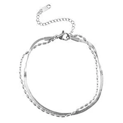 Layer Armband in ca. 22 cm x 3mm (inkl. 6cm Verlängerungskette) von Elektropulli