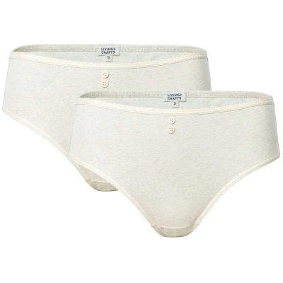 Living Crafts Damen-Slip 2er-Pack Baumwollslips